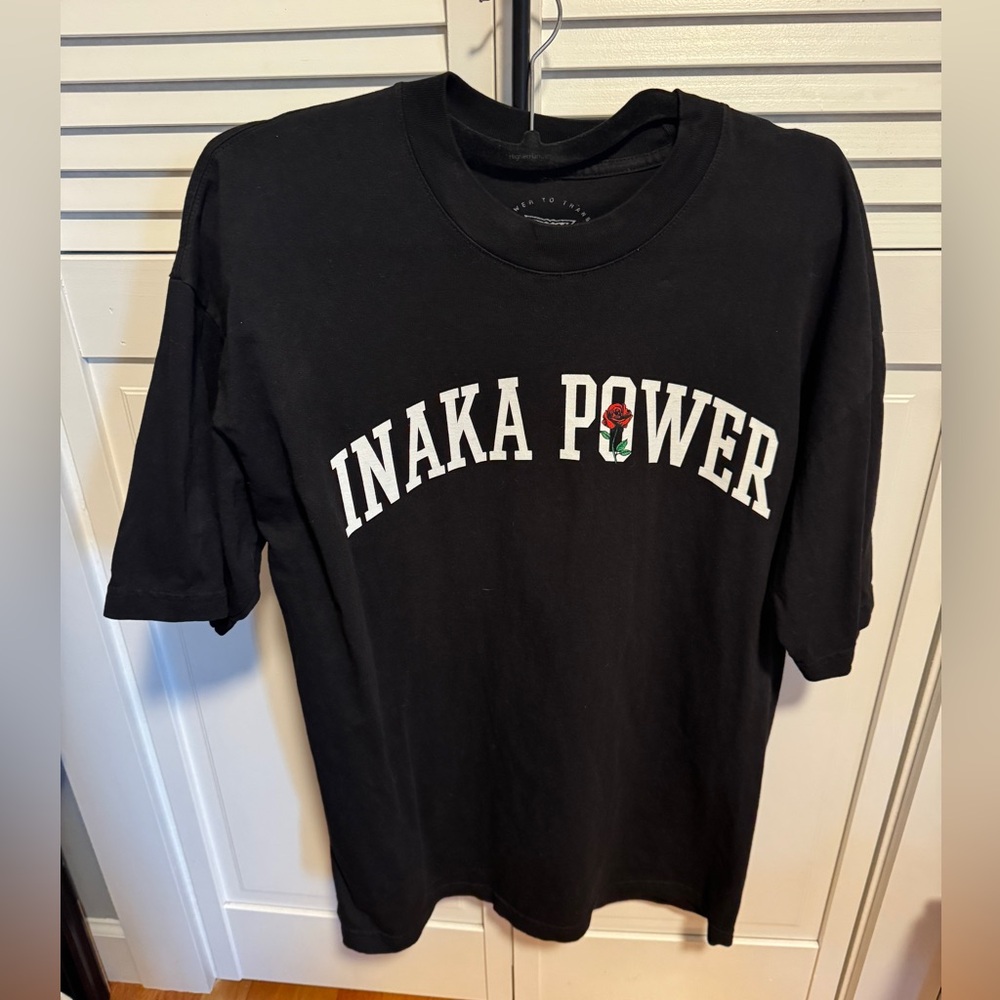 Inaka Power Black over sized Short Sleeve Tee